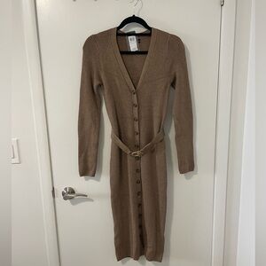 Caramel Guess Knit Fitted Dress